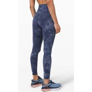 LULULEMON Wunder Train HR 25" Tight Diamond Dye Shade Naval Blue W5CQZS sz 6 EUC